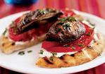 Grilled Portobello-Goat Cheese Pitas Recipe