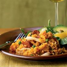 Turkey-Sausage Paella Recipe