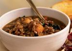 Lentil Soup with Balsamic-Roasted Winter Vegetables Recipe