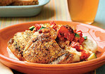 Chicken Thighs With Chunky Tomato Sauce Recipe