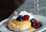 Flaky Biscuits with Lemon Curd, Berries and Cream Recipe