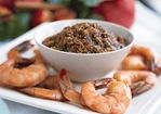 Poached Shrimp with Toasted Sesame-Ginger Sauce Recipe