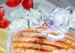 Grilled Salmon With Cucumber Salad Recipe