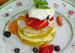 Mille Feuille of Benne Wafers and Pineapple Pastry Cream with Macerated Berries Recipe