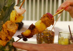 Grilled Pork and Pineapple Skewers with Achiote Sauce Recipe