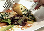 Crab Spring Rolls with Pink Grapefruit, Avocado and Toasted Almonds Recipe