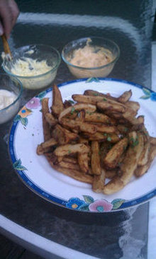 Duck Fat French Fries with a Trio of Aiolis Recipe