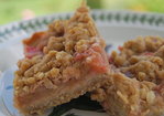 Rhubarb Hazelnut Oatmeal Squares Recipe