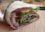 Speck and Provolone Wrap with Fig, Grape and Pear Relish Recipe