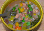 Anasazi bean soup with vegetables Recipe