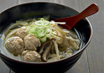 Sarah Marx Feldner's Udon Soup with Chicken Meatballs Recipe