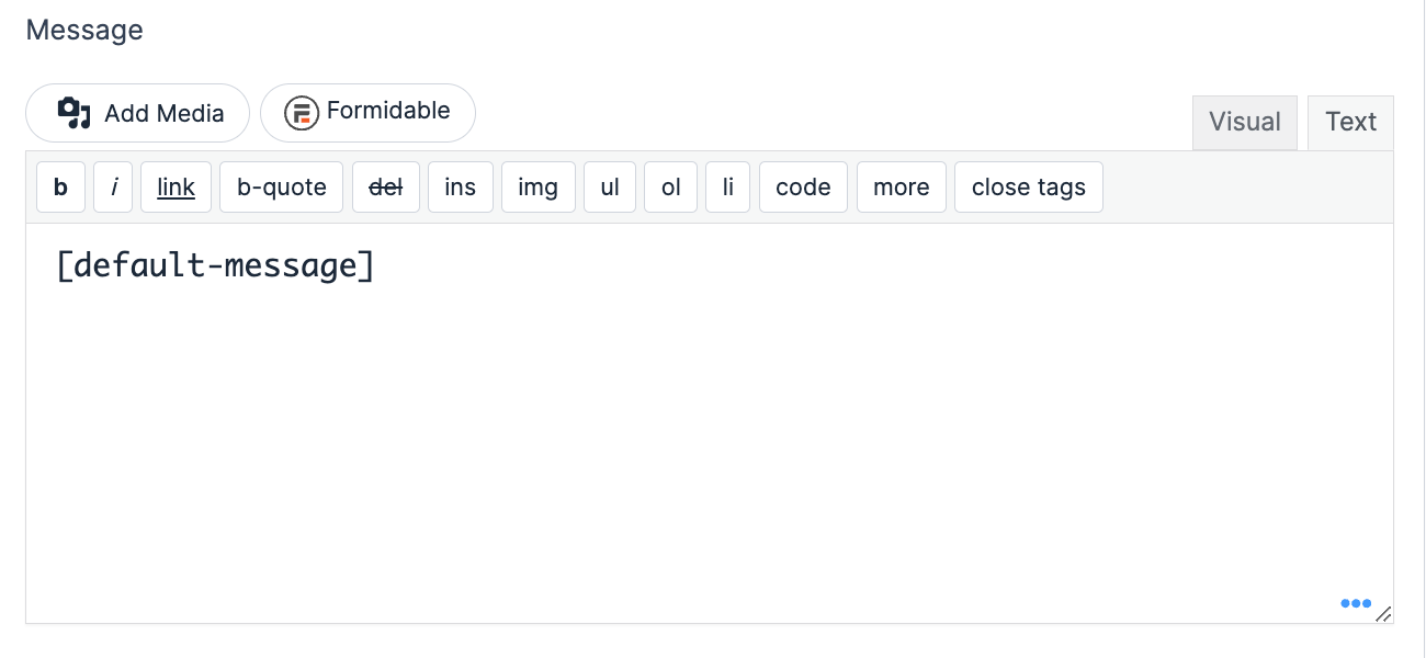 Default message box