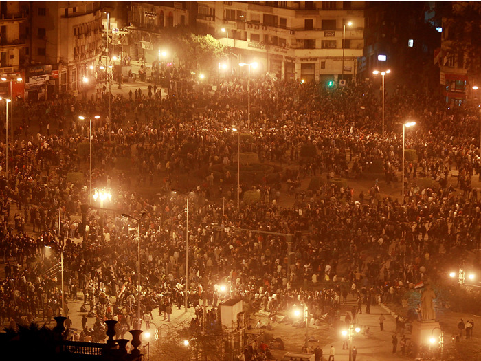 Protesting in Tahir Square