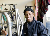 To raise money to go to Bike Mechanics School