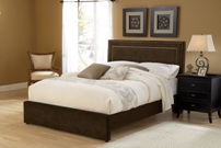 Hillsdale Amber Chocolate Fabric Bed in Queen or King