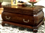 Specialty Cherry Bombay Hand-Carved Cocktail Table