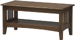 Linon Mission Pine Coffee Table Dark Brown