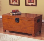 3 Piece Set - Wood Trunk Cocktail Table & End Tables Set