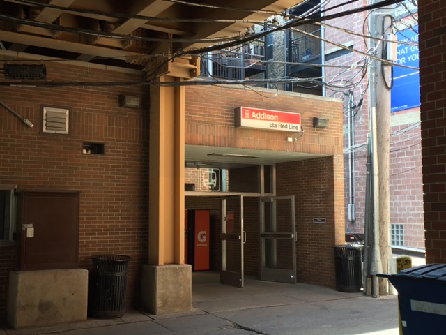 North entrance to CTA Addison Red Line Stop