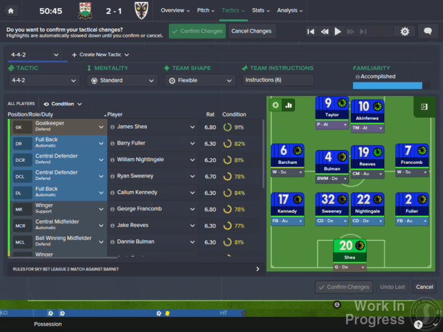Screen shot of Football Manager's new UI.