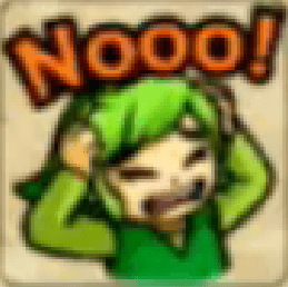 Zelda Tri Force Heroes Placard Emote Nooo
