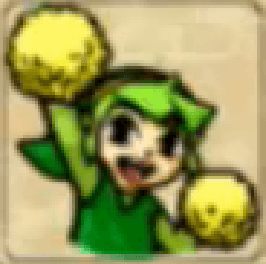 Zelda Tri Force Heroes Placard Emote Pom-Pom