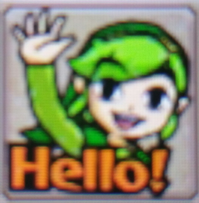 Zelda Tri Force Heroes Placard Emotes Hello