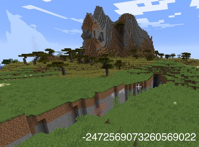 Minecraft seed that spawns players on flat land near a deep ravine.