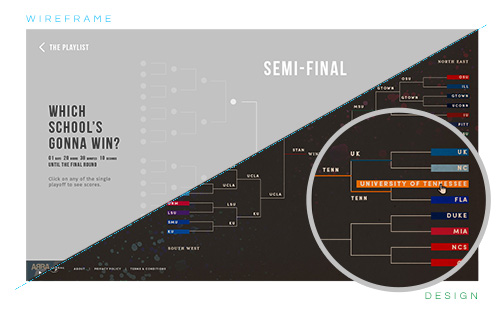 Universal Music - March Music Challenge Wireframes