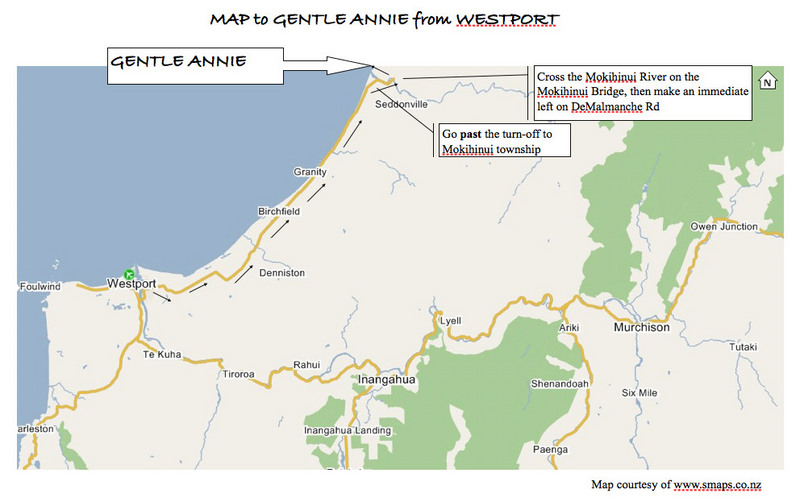 Directions to Gentle Annie from Westport
