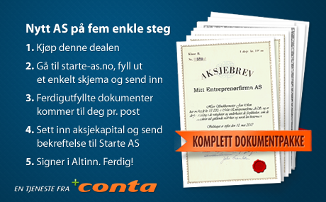 Start AS for kun 2900,-