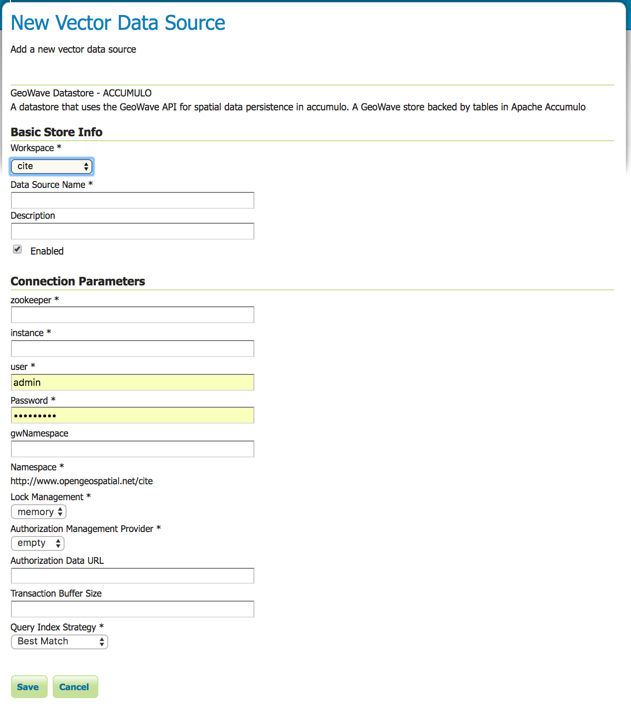 Adding New GeoWave Accumulo Store in GeoServer