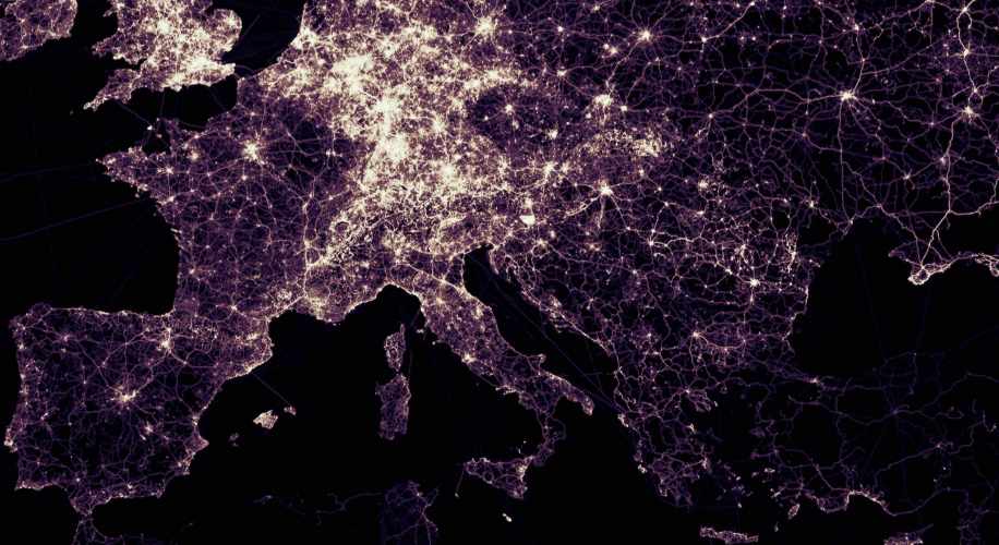 OSM GPX at continent scale