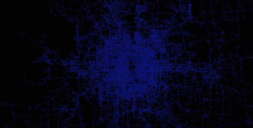 T-drive points at city scale