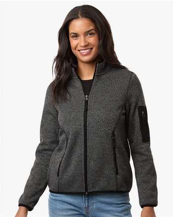 Photo de Veste en polaire à fermeture éclair complète Jasper pour femmes - North End - Black/ Grey - vue 6