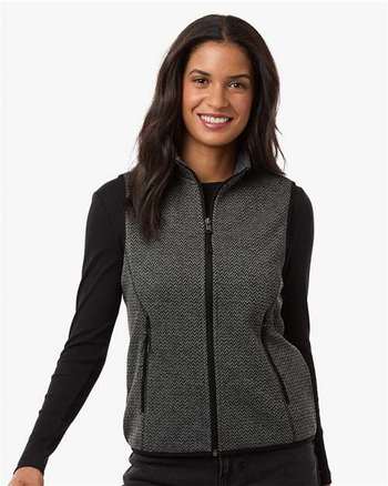 Photo de Veste sans manches en polaire jacquard Jasper pour femmes - North End - Black/ Grey - vue 6