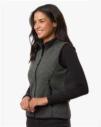 Photo de Veste sans manches en polaire jacquard Jasper pour femmes - North End - Black/ Grey - vue 5