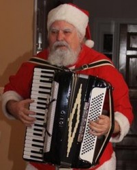 Accordion Playing Santa