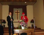 Dennis and "Granny" singing "Don't Sit in my Pew" at Nashville Baptist Church's 175th Anniversary Celebration