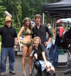 On the movie set of "Furry Vengeance"