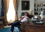 Oval Office smiling/talking across desk Oval Office smiling/talking across desk