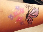 butterfly on arm butterfly on arm