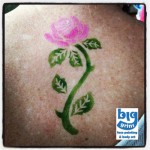 Rose Airbrush Tattoo by Big Grins Face Painting & Body Art Rose Airbrush Tattoo by Big Grins Face Painting & Body Art