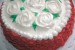 Flower Cake with Basket Weave