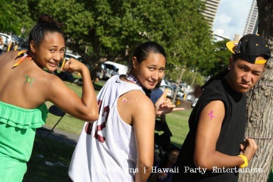 Party Tattoos in Hawaii Oahu Honolulu