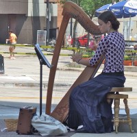 Cora Wiese Moore, Harpist