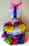 2 Tier Girl Theme Diaper Cake