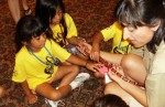 Jeanie with kids at church Summer camp Jeanie with kids at church Summer camp