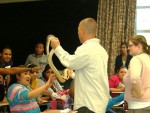 Ed teaching a third class at school event Ed teaching a third class at school event