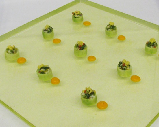 Ceviche Cucumber Cups